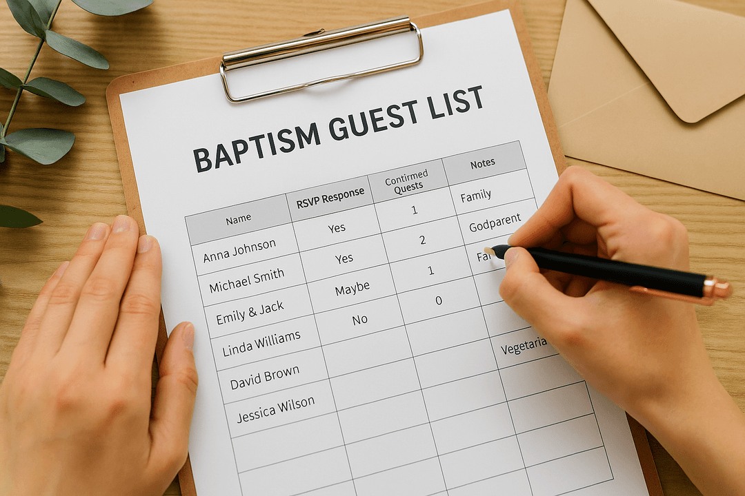 How to Manage Your Baptism Guest List Like a Pro