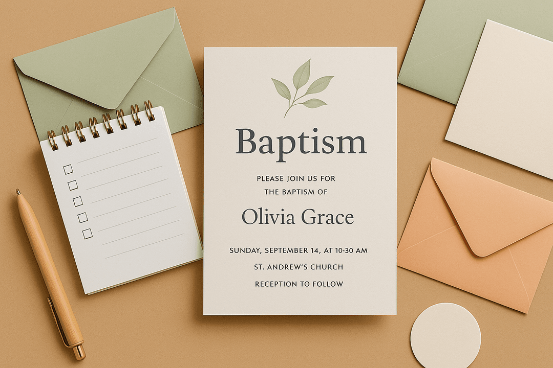 How to Write and Send Baptism Invitations (with Templates)