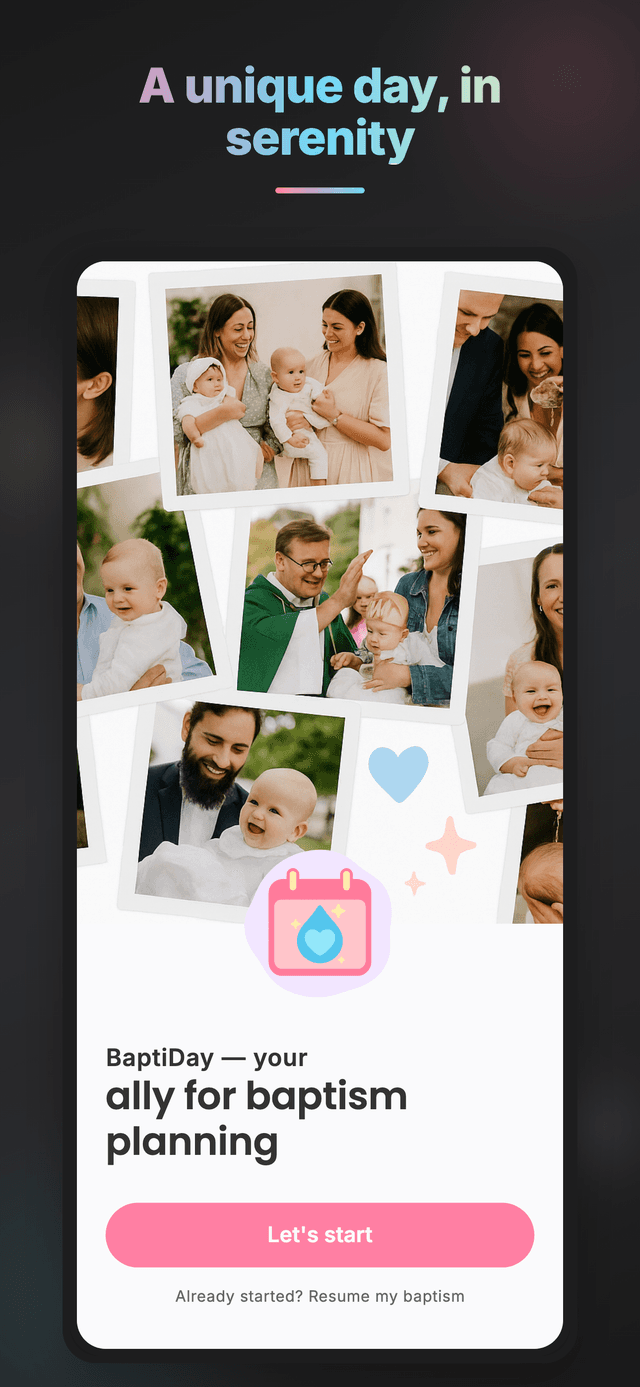BaptiDay app screenshot 1