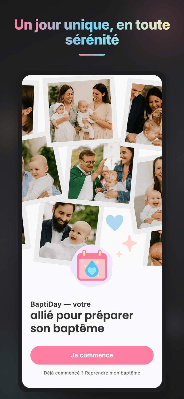 BaptiDay app screenshot 1