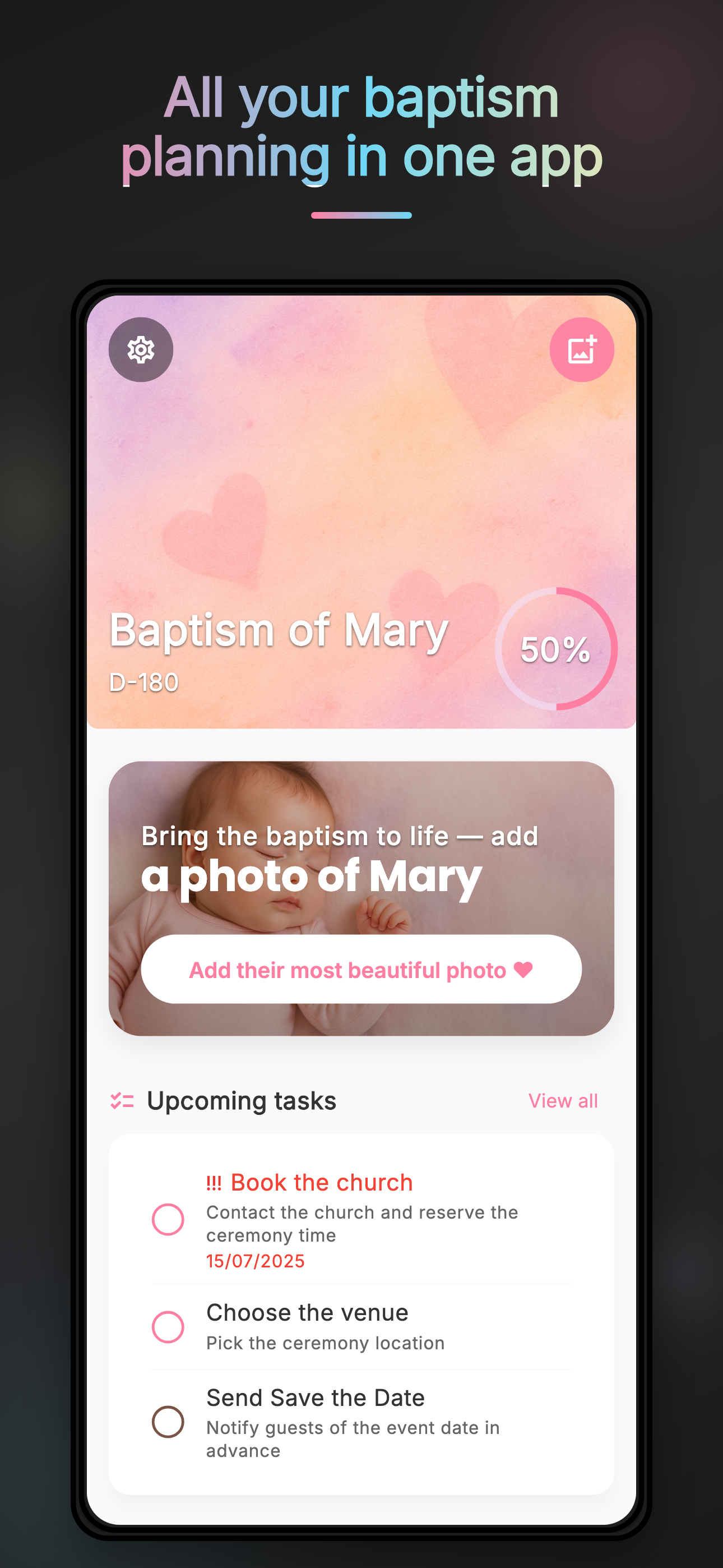 BaptiDay home screen